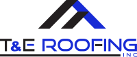 T & E Roofing logo